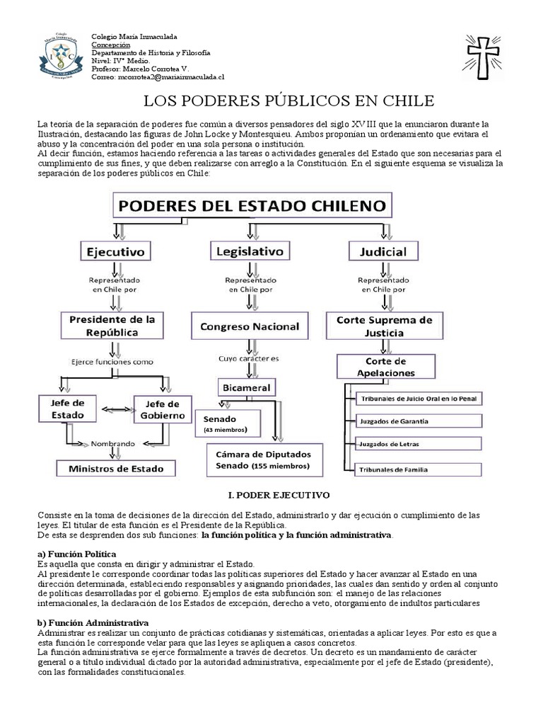 Estructura de los Poderes Públicos en Chile | PDF | Judicaturas ...