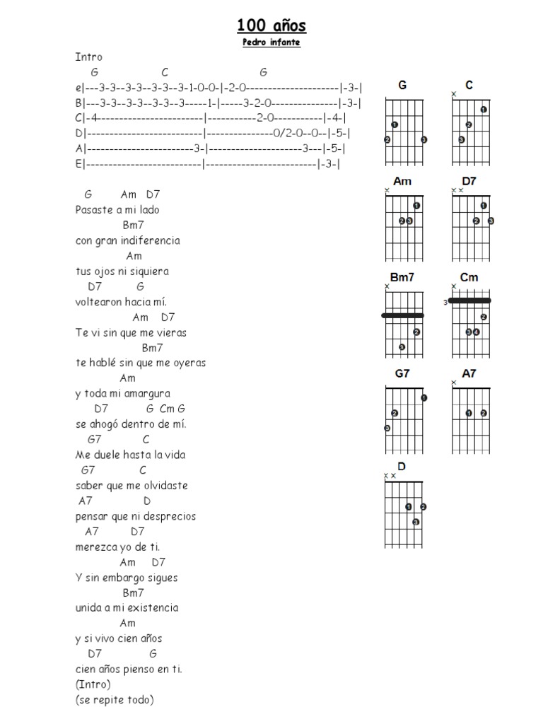 Acordes y letra de 