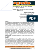 Análise Socioambiental Da Apa Da Lagoa de Nazaré, Estado Do Piauí