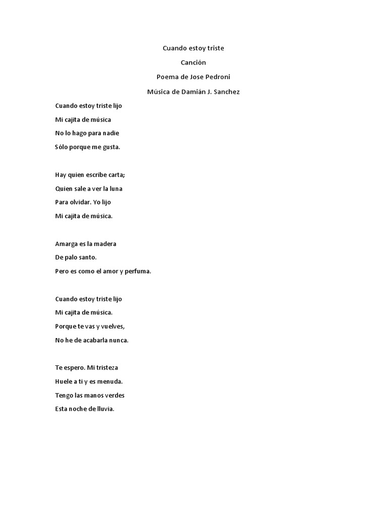 Image Result For Cuando Est Triste Cancin Completa Y Letra Romntica Tiktok