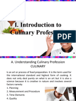 Introduction To Culinary Profession