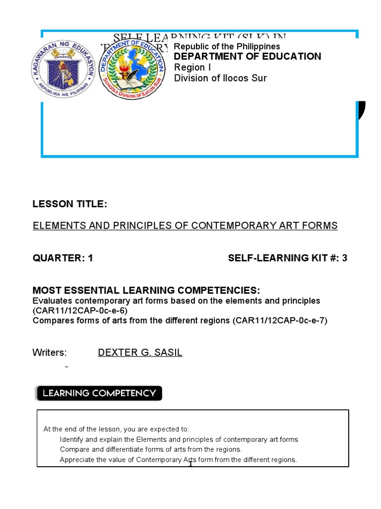 Cpar Q1 SLK3 | PDF | The Arts