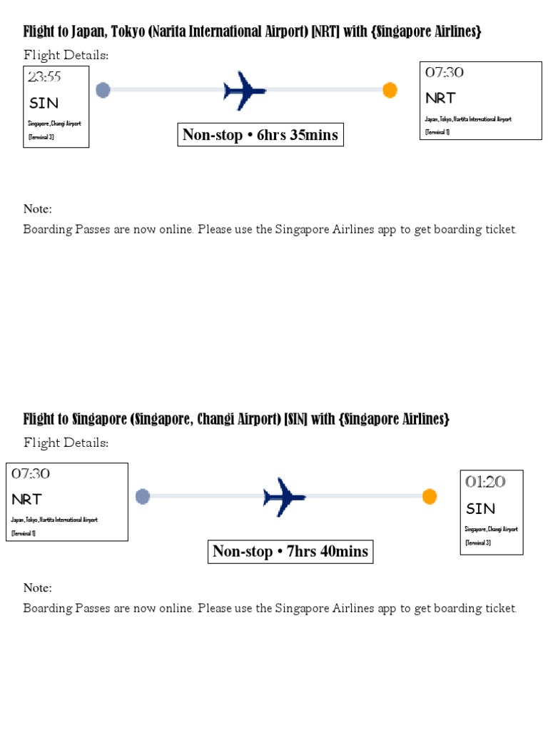 Singapore Airlines Flight Schedule PDF Technology & Engineering