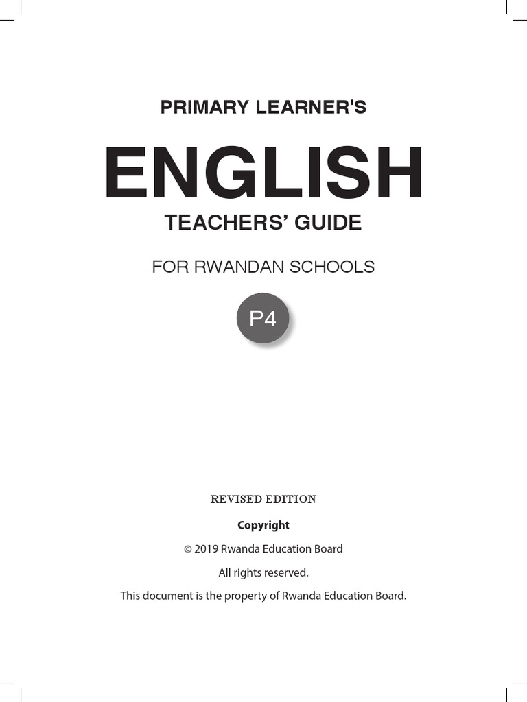 English P4 TG | PDF | Educational Assessment | Learning