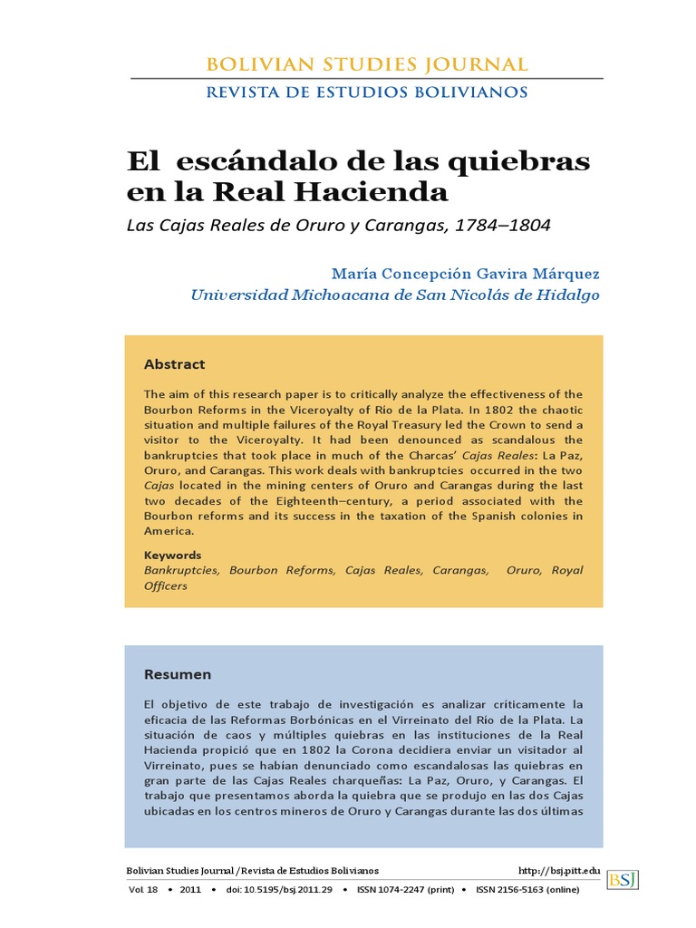 El Escandalo de Las Quiebras en La Real Hacienda. Las Cajas Reales de ...