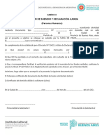 Anexo II Solicitud de Subsidio y Declaración Jurada Personas Humanas