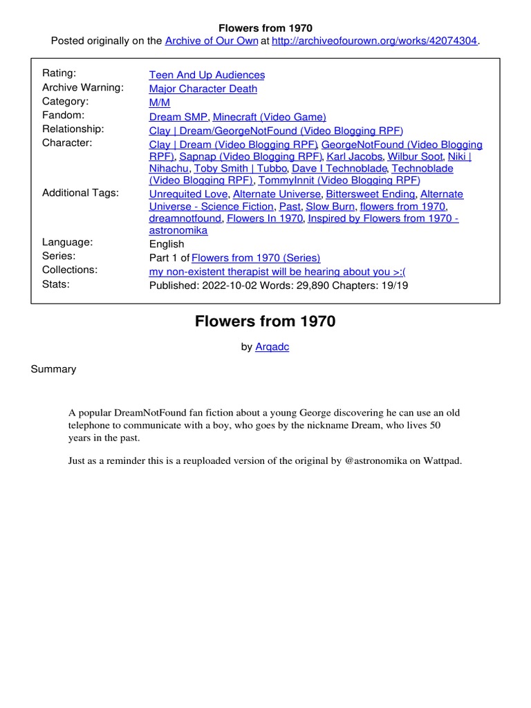 Flowers From 1970 PDF