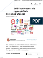 How To Sell Your Product Via A TV Shopping & Web Streamed Channel LinkedIn