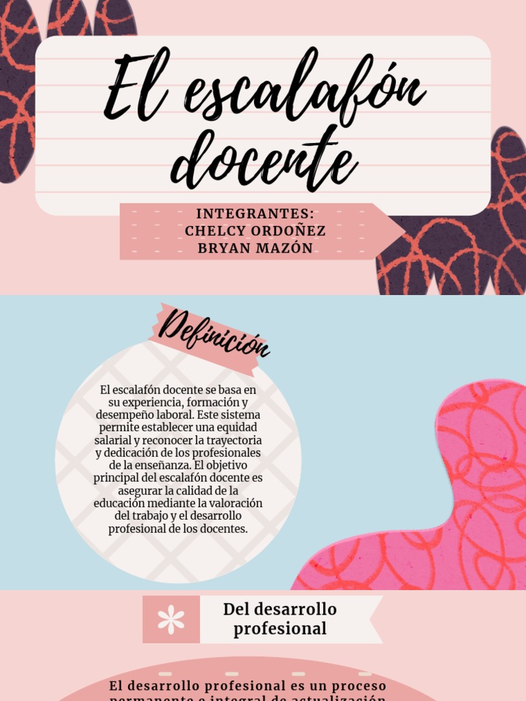 El Escalafón Docente: Integrantes: Chelcy Ordoñez Bryan Mazón | PDF