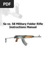 Sa VZ 58-7-62x39 Military Folder Rifle Instructions Manual