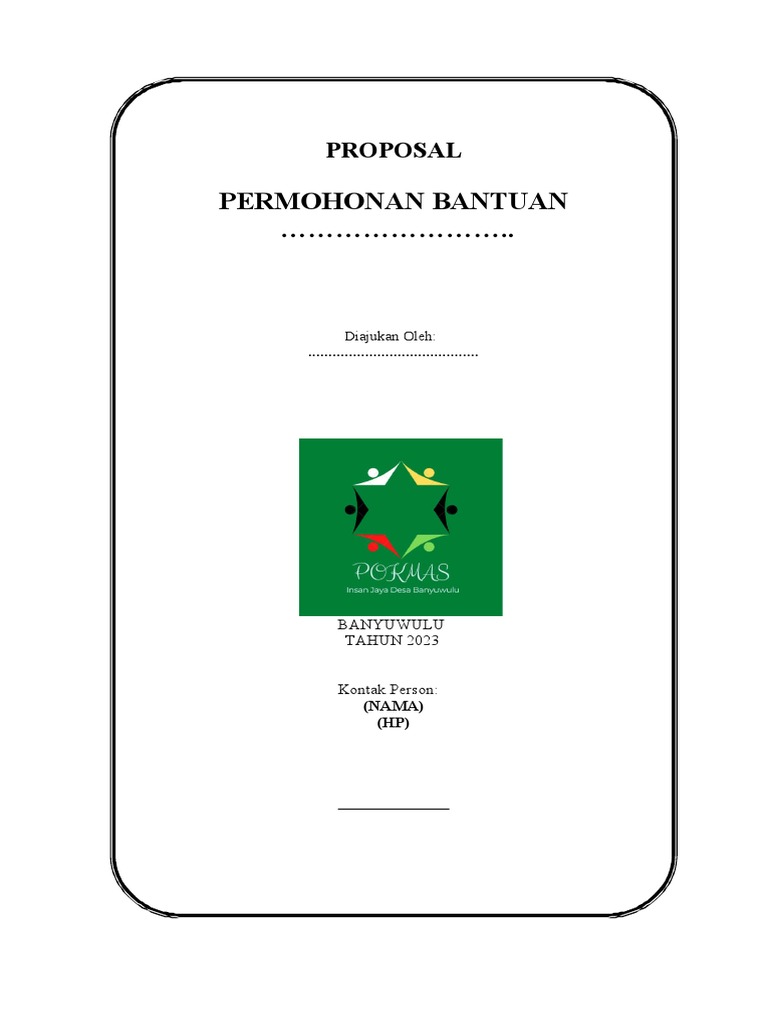 Permohonan Bantuan Pembangunan Desa Banyuwulu | PDF