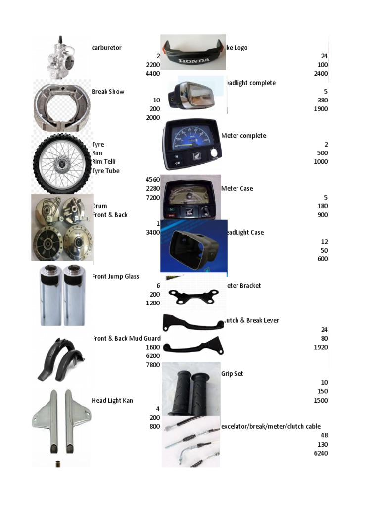 Bike Parts Image PDF Axle Mechanical Engineering