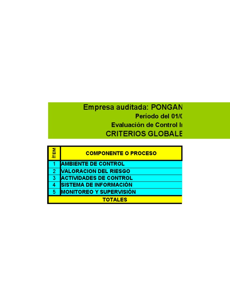 Evaluación de Control Interno 2021 | PDF | Contabilidad | Planificación ...