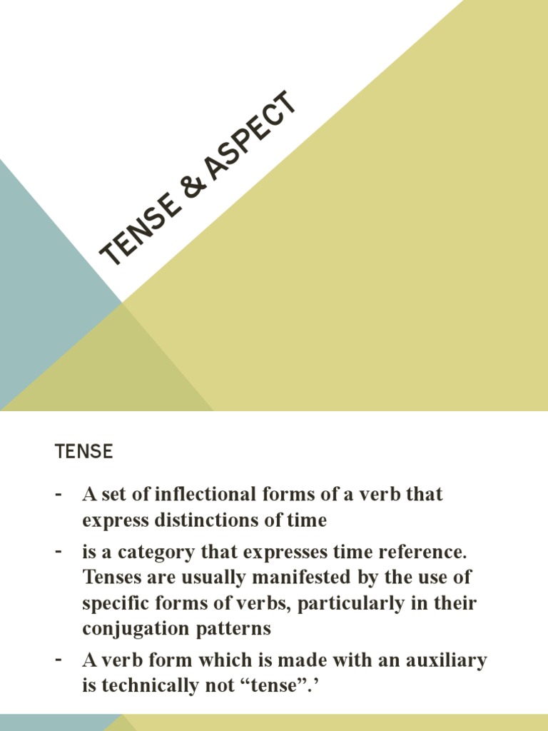 Verb Tenses and Aspects Guide | PDF | Grammatical Tense | Verb