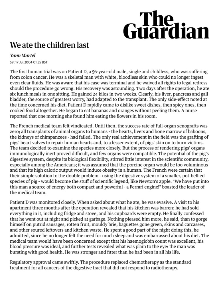 We Ate The Children Last