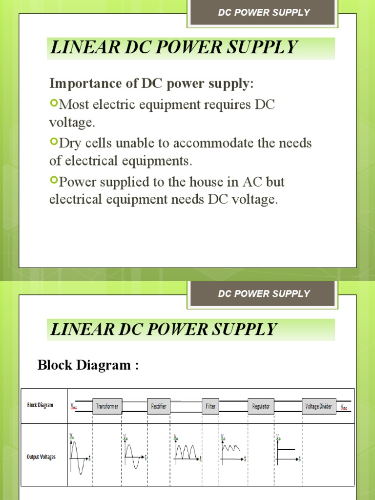 Topic 1 Linear DC Power Supply | PDF | Rectifier | Power Supply