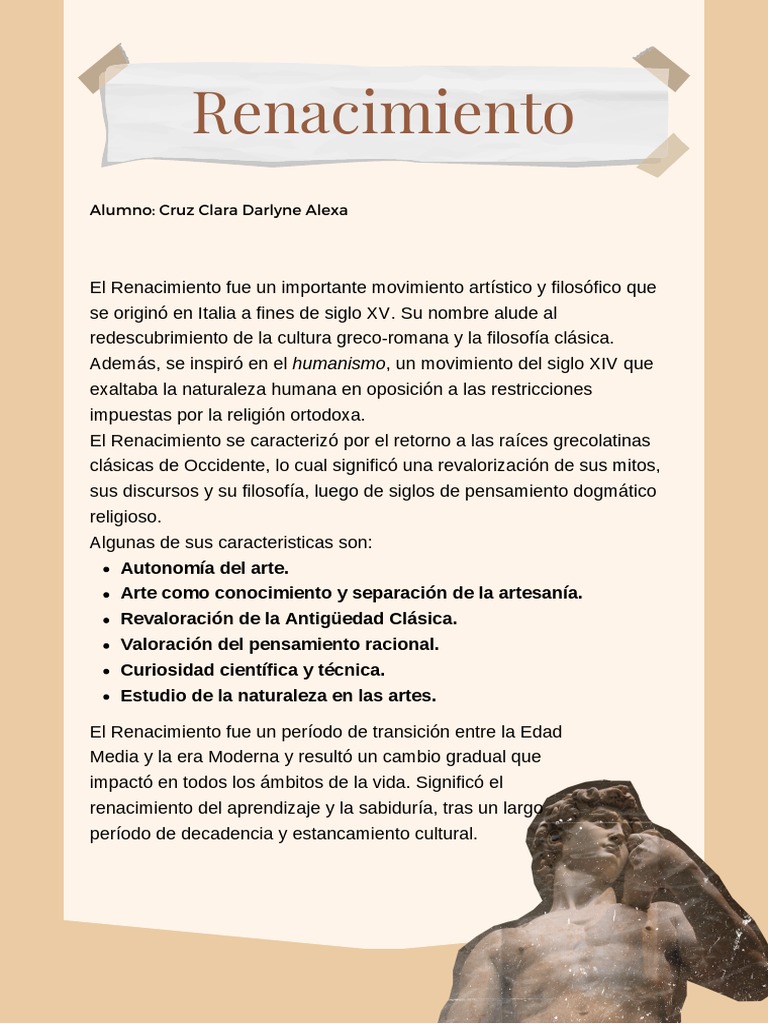 Reporte de Historia | PDF | Renacimiento | Leonardo Da Vinci