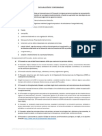 Declaration of Conformity - Spanish