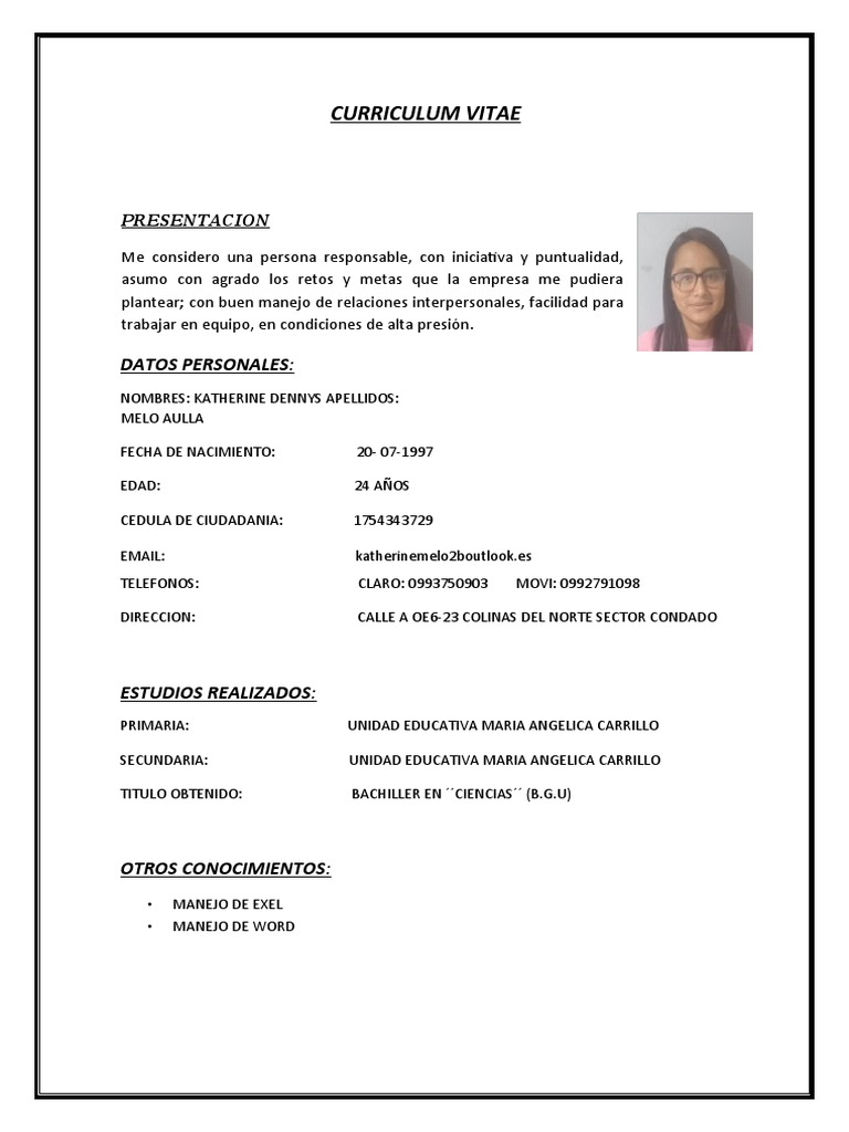 Hoja de Vida Katherine 2021 PDF