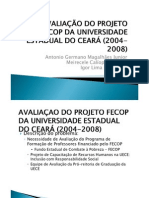 AVALIAÇÃO DO PROJETO FECOP DA UNIVERSIDADE ESTADUAL DO_pptx