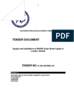 Tender Document - Supply and Installation of SPGRC Solar Street Lights