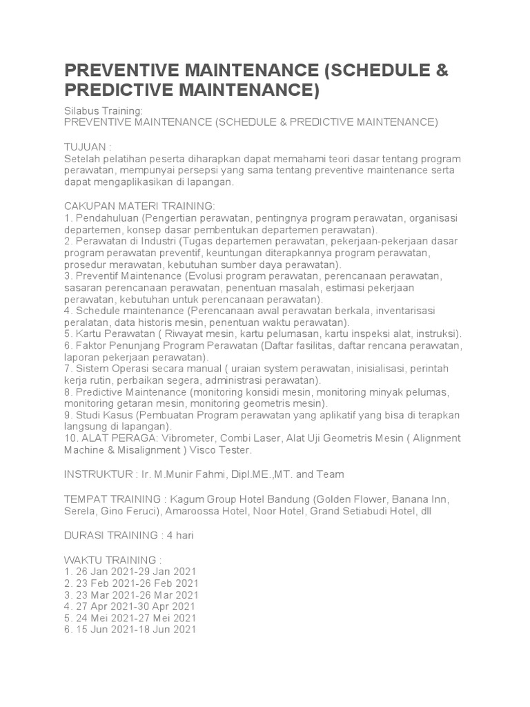 Preventive Maintenance PDF