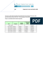 Assignment Loan Amortization