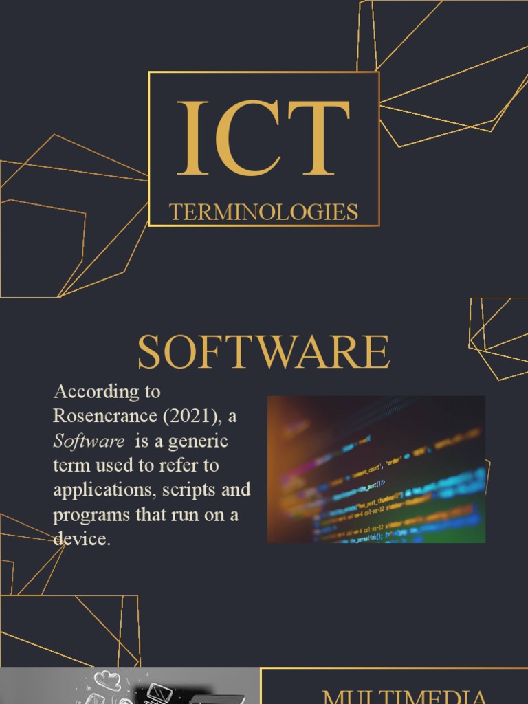 Key ICT Terminologies Explained | PDF | Educational Technology | Internet