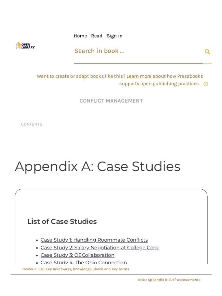 case study conflict management pdf