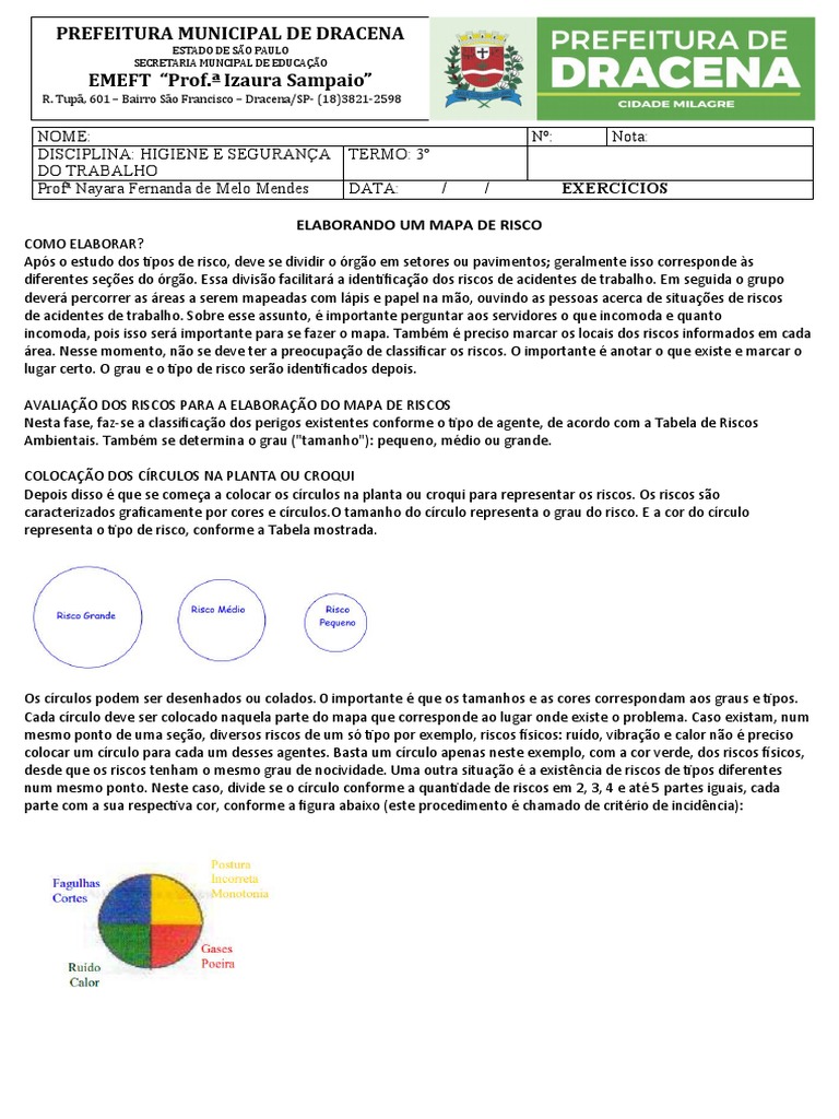 Elaboração de Mapa de Risco Ocupacional | PDF | Cor