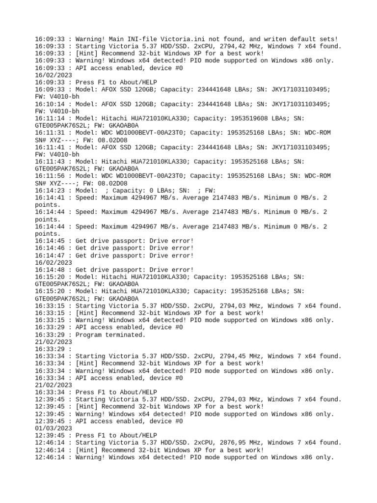 Event log pdf