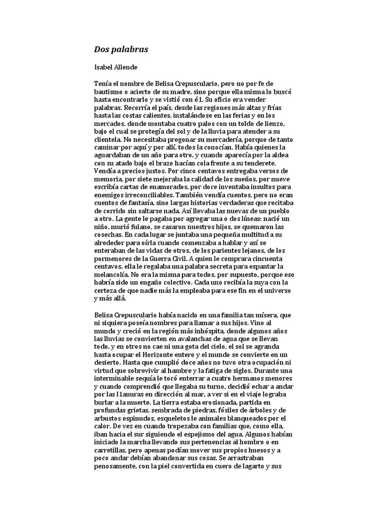 Dos Palabras PDF