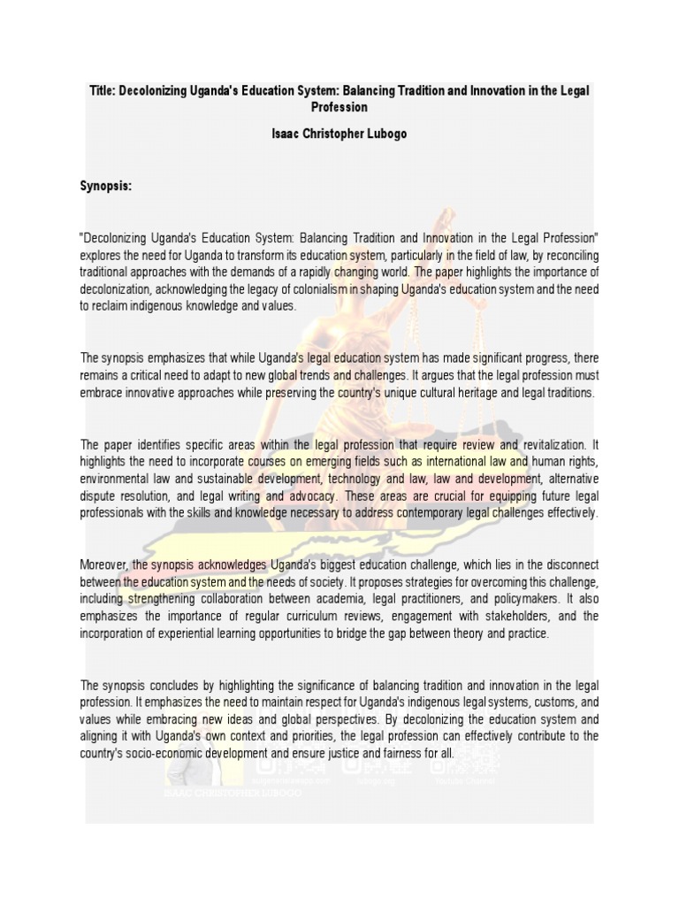 Decolonizing Uganda's Education System, Balancing Tradition and