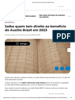 Quem Tem Direito Ao Auxílio Brasil em 2023 - Regras