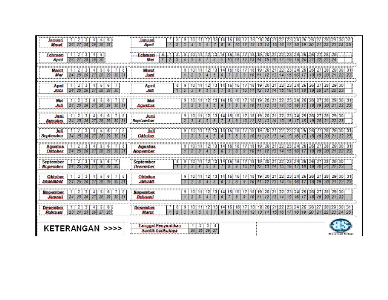 Calendar Kb Repeat Hoga Jual Kalender Kb 1 Bulan