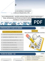 Aula 01 APRESENTAÇÃO EVOLUÇÃO HISTÓRICA TEORIA EMP E SOCIED 2022 1