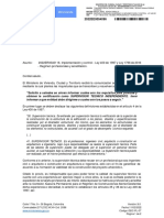 Supervisor Tecnico Respuesta Del Ministerio de Vivienda