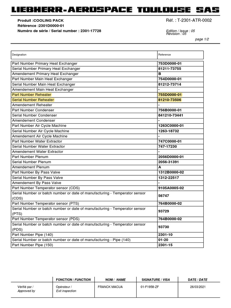93M VVC 10570 Liebherr List Including TCM PDF Heat Exchanger