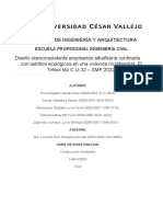 Diseño Sismorresistente Empleando Albañilería Confinada Con Ladrillos Ecológicos en Una Vivienda Multifamiliar, El Trébol MZ C LT 32 - SMP 2022