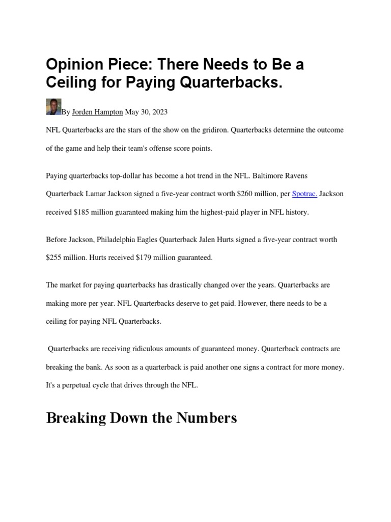 NFL Quarterback Ceiling PDF Quarterback National Football League
