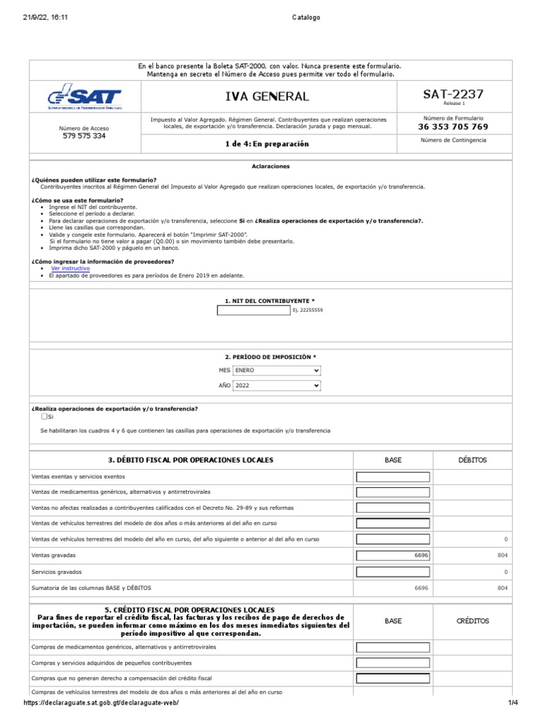 Cómo llenar el SAT-2237 para IVA | PDF | Impuesto al valor agregado ...