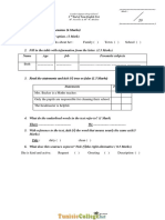 Devoir de Synthèse N°3 - Anglais - 7ème (2011-2012) Mme Mis