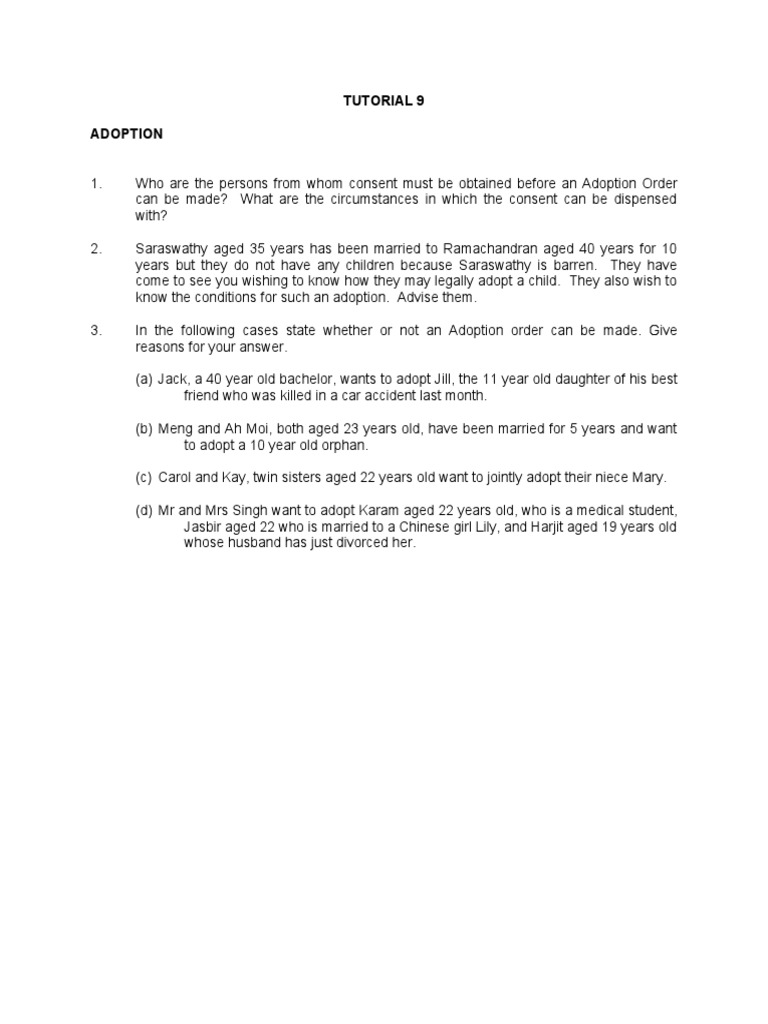 Adoption Consent and Legal Guidelines | PDF