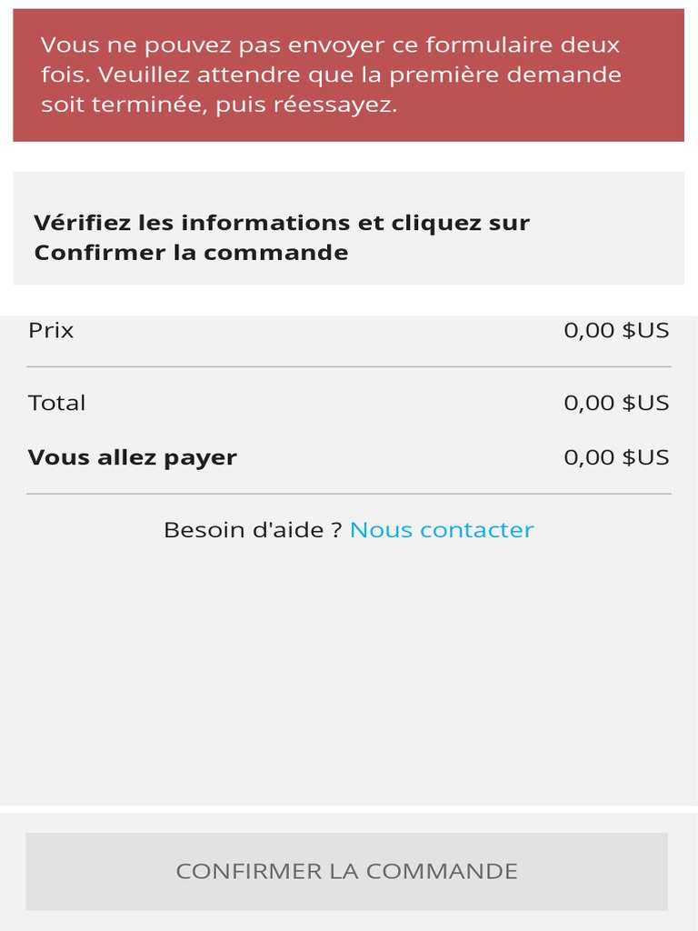 Confirmation de commande gratuite | PDF