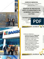 Gestion de Proyectos Ante Los Ministerios Del Gobierno Nacional (La Paz)