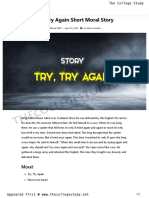 13 Try, Try Again Short Moral Story - The College Study