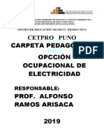 Carpeta Pedagogica 2018 de Electricidad