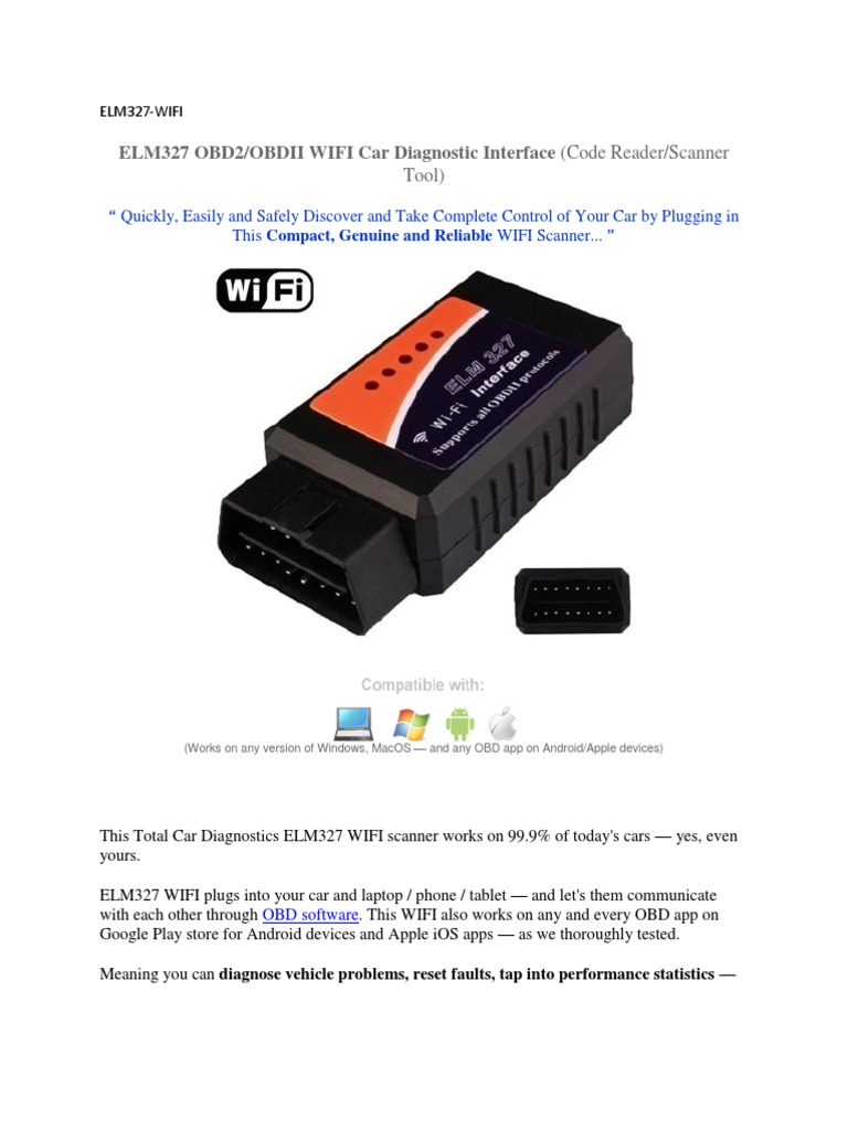 Elm327 Wifi | PDF | Android (Operating System) | Computing