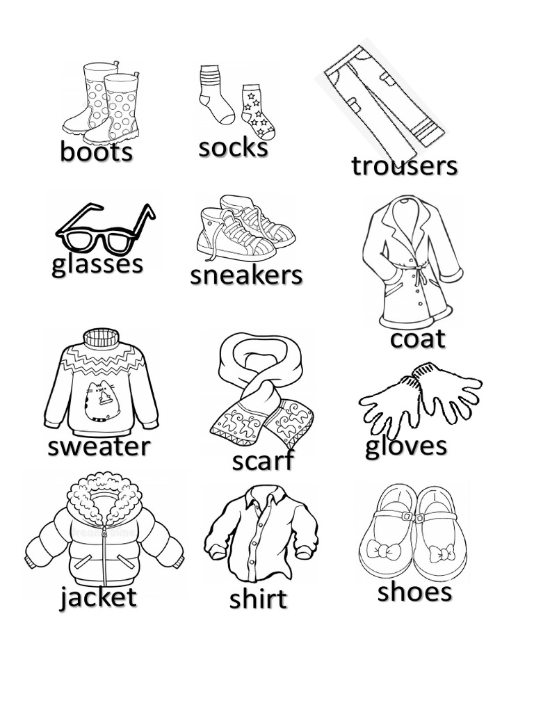 Clothes cut and paste on notebook pdf