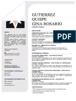 Curriculum Vitae Gutierrez Quispe Gina R.